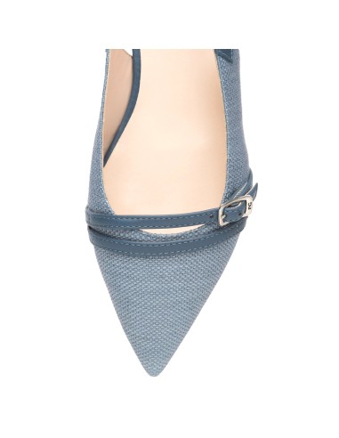 Nero Giardini slingback in tessuto e pelle